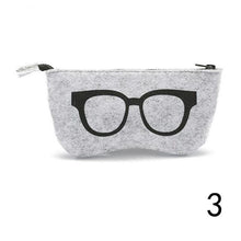 Load image into Gallery viewer, 5 Colors Exquisite Wool Felt Cloth Eyeglass Case Women Sunglasses Boxes Cosmetic Bag